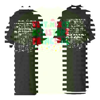 Very Merry Assistant Principal Xmas Lights Snow Christmas T-Shirt | Seseable CA