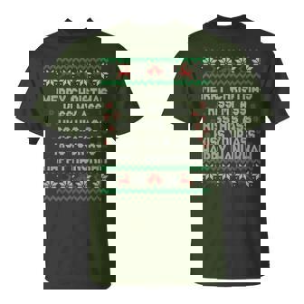 Merry Christmas Kiss My Ass His Ass Your Ass Happy Hanukkah T-Shirt - Monsterry