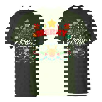 Merry Christmas Reindeer Family Merry Christmas Xmas T-Shirt | Mazezy