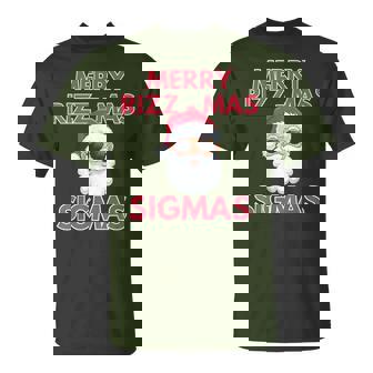 Merry Rizz Mas Sigmas- Gen Alpha Middle School Christmas T-Shirt | Mazezy