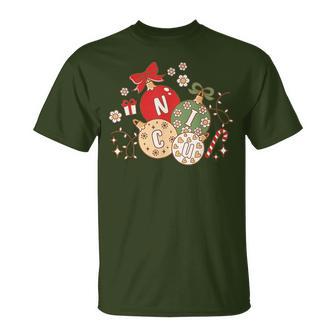 Nicu Nurse Christmas Neonatal Intensive Care Unit Nurse T-Shirt - Thegiftio UK