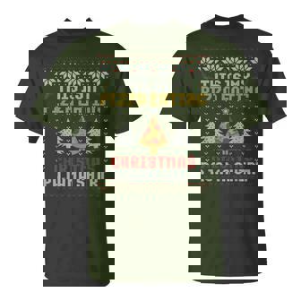 This Is My Pizza Eating Pizza Costume Christmas Ugly Sweater T-Shirt - Thegiftio UK
