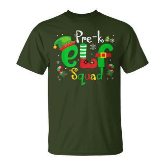 Pre K Elf Squad Christmas Matching Boys Girls T-Shirt - Thegiftio UK