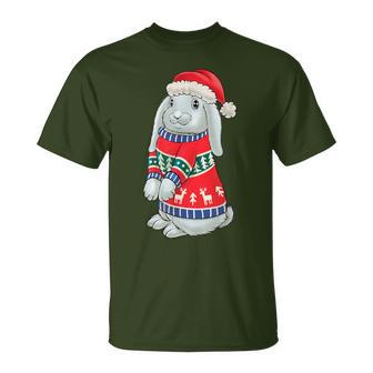 Rabbit Hat Hoppy Christmas Rabbit Christmas T-Shirt - Geschenkecke