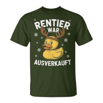 Reindeer Was Out Sold Christmas Elk Slogan T-Shirt - Geschenkecke