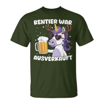 Reindeer War Ausverkauft Christmas Unicorn T-Shirt - Geschenkecke