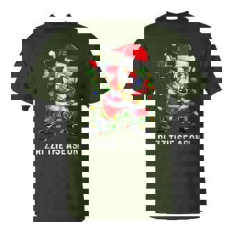 Rizz The Season Rizzler Christmas Xmas Dabbing Santa Clause T-Shirt - Seseable
