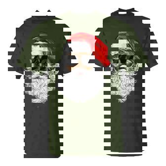 Santa Claus Black Xmas Santa Afro African American Christmas T-Shirt - Monsterry