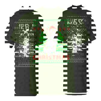 Santa Claus Saint Bernard Dog Owners Ugly Christmas Sweater T-Shirt - Thegiftio UK