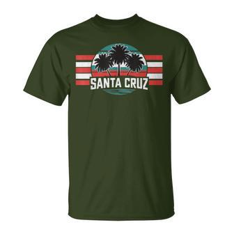 Santa Cruz Ca California Retro 70S 80S Surfer T-Shirt - Geschenkecke