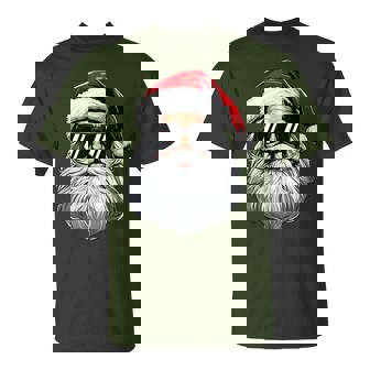 Santa Face Retro Sunglasses Christmas For Boys T-Shirt - Monsterry