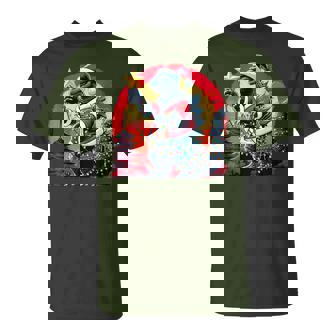 Santazilla Japanese Monster Kaiju Dinosaur Christmas T-Shirt | Mazezy