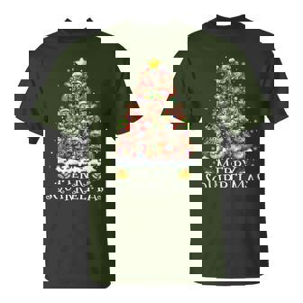 Squirrel Christmas Tree Lights Merry Squirrelmas Santa Xmas T-Shirt - Seseable