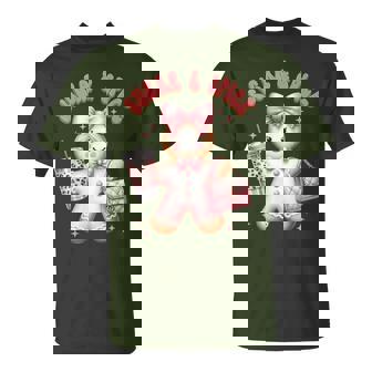 Sugar & Spice Gingerbread Bougie Pink Christmas Retro Cookie T-Shirt - Monsterry