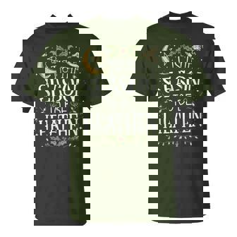 Tis The Season To Be Heathen Pagan Christmas Witch Winter T-Shirt - Thegiftio