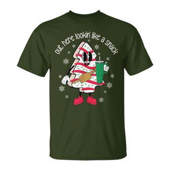 Tree Cake Debbie Xmas Out Here Lookin Like A Snack Christmas T-Shirt - Thegiftio UK