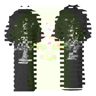 Ugly Sweater Christmas Tree French Bulldog Dog Xmas Lights T-Shirt - Thegiftio UK