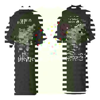 I Want A Hippopotamus For Christmas Xmas Hippo Lover T-Shirt | Seseable CA