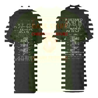 Watch Christmas Movie With My Golden Retriever Ugly Sweater T-Shirt - Thegiftio