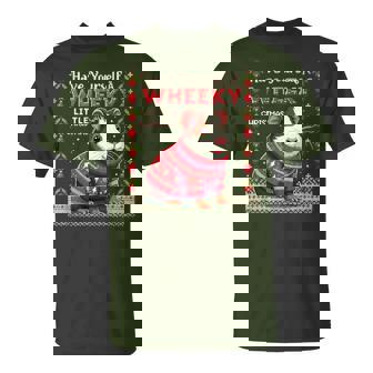 Wheeky Little Christmas Ugly Sweater Guinea Pig T-Shirt | Mazezy