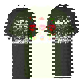 Wine Glass Santa Hat Xmas Christmas 2024 Women T-Shirt - Thegiftio UK