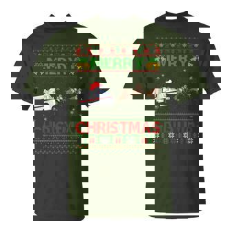 Xmas Sweater Style Ugly Postal Worker Christmas T-Shirt | Mazezy
