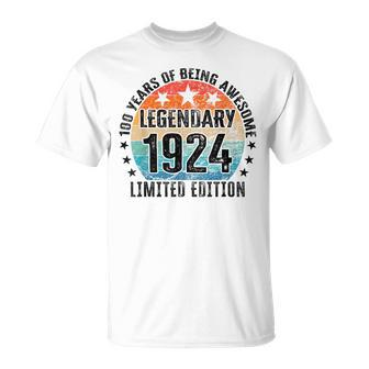100 Geburtstag Limited Edition Best Of 1924 T-Shirt - Seseable
