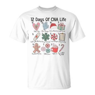 12 Days Of Cna Life Certified Nursing Assistant Christmas T-Shirt - Thegiftio UK