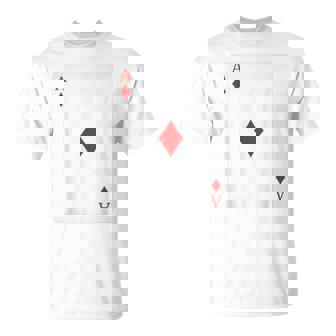 Ace Of Diamonds Playing Cards Easy Halloween Costume T-Shirt | Seseable UK