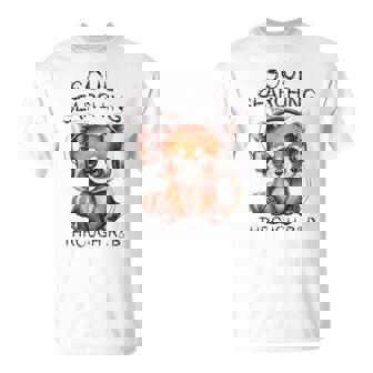 Adorable Panda Rouge Avec Écouteurs R&B Pour Amateur De Musique T-Shirt - Cadeauxyz