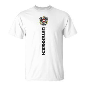 Austria Coat Of Arms Flag Eagle & Women's Austria Blue T-Shirt - Geschenkecke