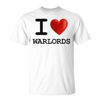 Avec Inscription I Love Warlors En Forme De Cœur T-Shirt - Cadeauxyz