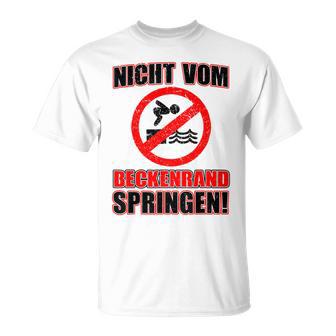 Bademeister Dlrg Nichtom Beckenrand Jumping S T-Shirt - Geschenkecke