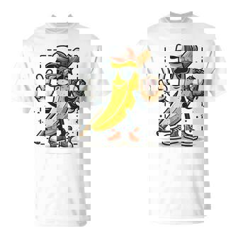 Banana Playing Baseball Fruit Lover Baseball Player T-Shirt - Thegiftio UK