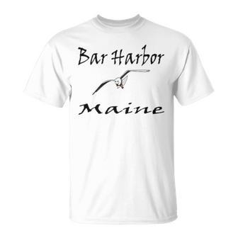 Bar Harbor Maine Seagull T-Shirt - Monsterry
