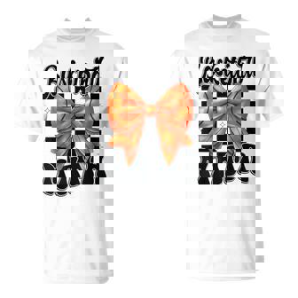 Basketball Coquette Bow Basketball Mom Game Day Women T-Shirt - Thegiftio UK