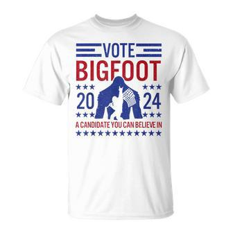 Bigfoot For President Believe Vote Elect Sasquatch Candidate T-Shirt - Monsterry AU