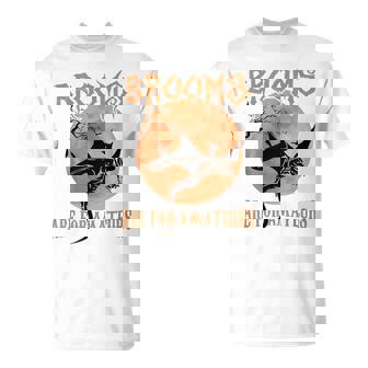 Brooms Are For Amateurs Dragon Riding Witches Halloween T-Shirt - Monsterry