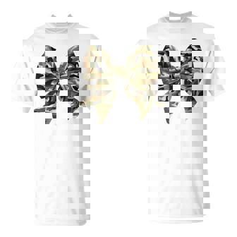 Camo Coquette Bow Hunt Duck Hunting Camouflage T-Shirt - Monsterry