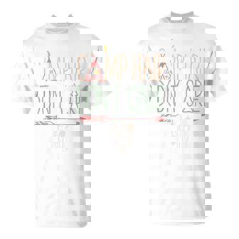 Camp Hair Don't Care Camping Outdoor Camper Women T-Shirt - Thegiftio