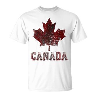 Canada Flag Canada Canada Flag Canada Map Gray T-Shirt - Geschenkecke