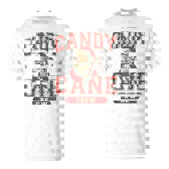 Candy Cane Crew Vintage Christmas Santa Claus Pj Pajama Top T-Shirt | Seseable UK