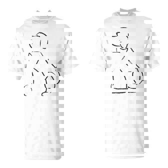 Cat And Dog Outline Minimalist Pet Shirt T-Shirt - Monsterry