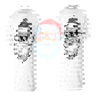 Chapeau De Père Noël Amusant Barbe De Père Noël Tendance Manche Longue T-Shirt - Cadeauxyz