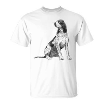 Chien Assis Petit Bleu De Gascogne T-Shirt - Cadeauxyz