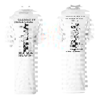 Childless Cat Lady Who Votes Mid-Century Cats 50S 60S Style T-Shirt - Thegiftio UK