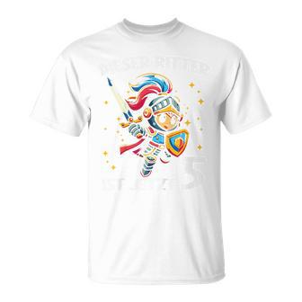 Children's 5Th Birthday Dieser Ritter Ist Jetzt 5 Jahre T-Shirt - Geschenkecke