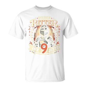 Children's 9Th Birthday Dieser Ritter Ist 9 Jahre T T-Shirt - Geschenkecke