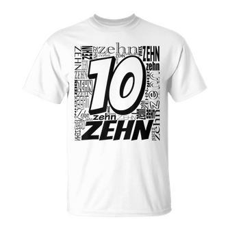 Children's Birthday Ich Bin 10 Zahlwort Zehn T-Shirt - Geschenkecke