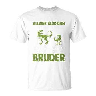 Children's Ein Glück Werde Ich Großer Bruder Dinosaur T-Shirt - Geschenkecke